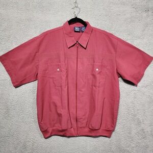 John Blair Men's XL Maroon Golf Jacket Shirt Zip Up 70's 80's Y2k‎ Rare Vintage